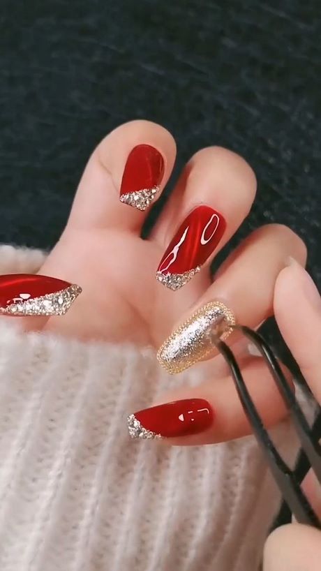 nail-art-designs-red-and-silver-86_3 Nail art designs roșu și argintiu