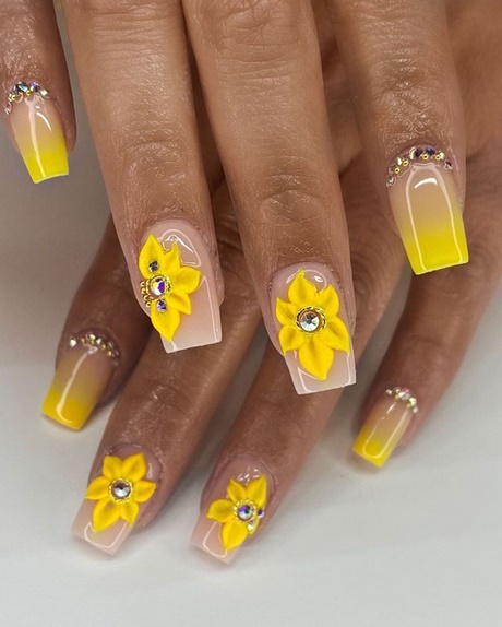 nail-art-designs-sunflowers-43 Nail art modele floarea-soarelui