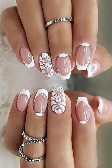 nail-art-designs-white-tips-86_10 Nail Art modele sfaturi alb