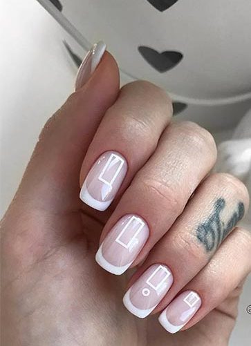 nail-art-designs-white-tips-86_7 Nail Art modele sfaturi alb