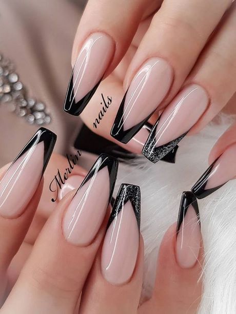 nail-designs-black-tips-13_2 Modele de unghii sfaturi negre