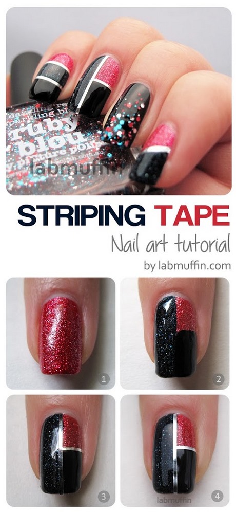 nail-designs-using-striping-tape-92_4 Modele de unghii folosind bandă striping