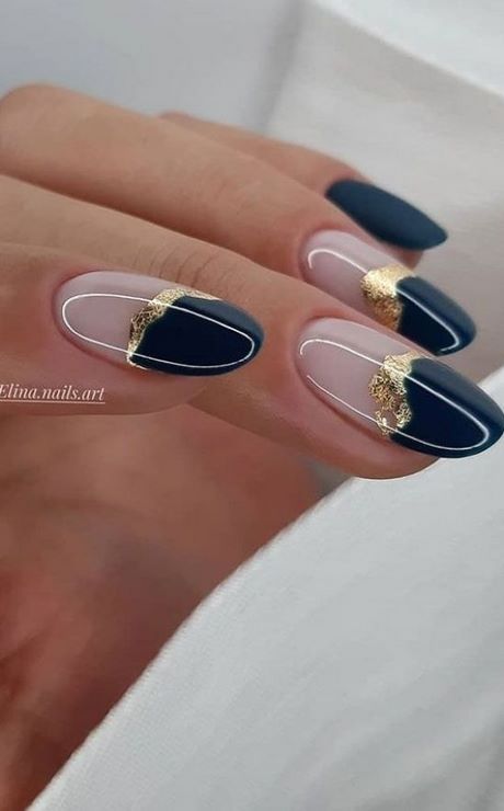 navy-gel-nail-designs-02_10 Modele de unghii cu gel bleumarin