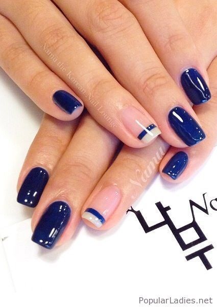 navy-gel-nail-designs-02_14 Modele de unghii cu gel bleumarin