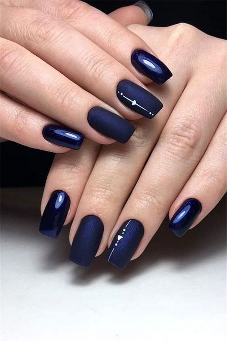 navy-gel-nail-designs-02_16 Modele de unghii cu gel bleumarin
