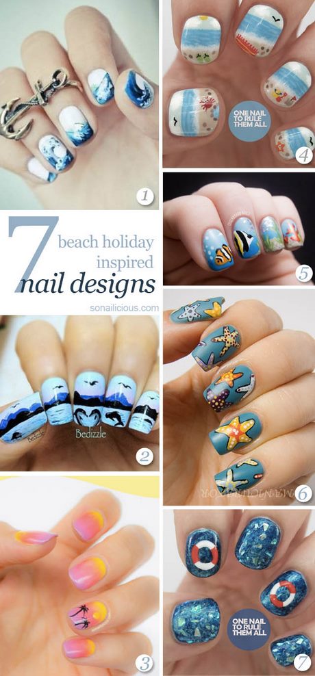 ocean-themed-nail-art-85_10 Ocean tematice nail art