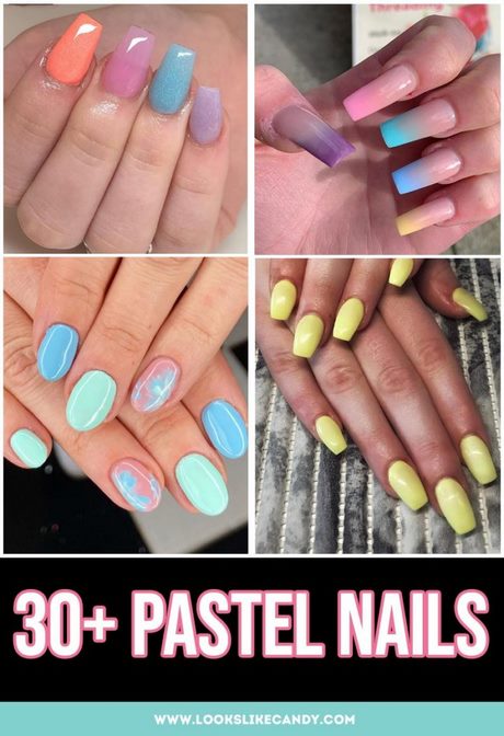 pastel-gel-nail-designs-99 Modele de unghii cu gel Pastel