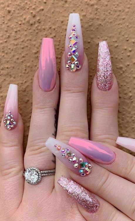 pink-bling-nail-designs-02_10 Modele de unghii roz bling