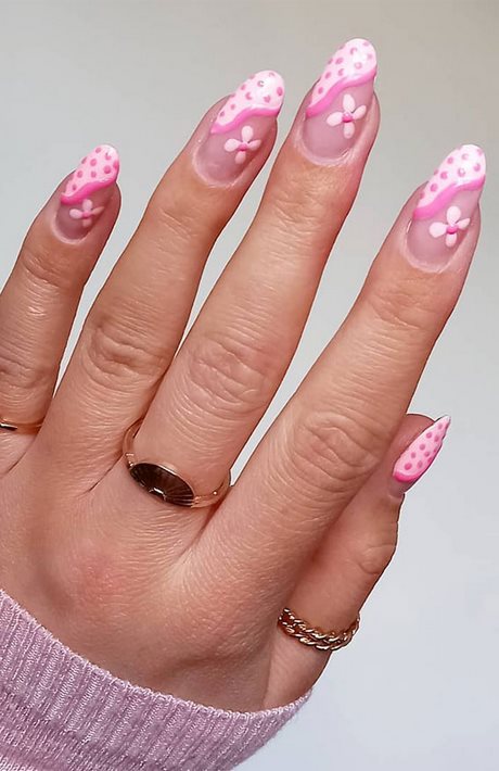 pink-nails-with-polka-dots-72_4 Unghii roz cu buline