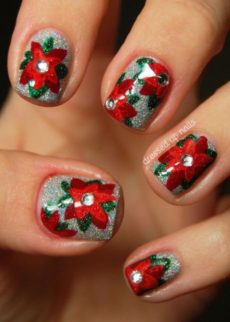 poinsettia-nail-art-designs-39_15 Poinsettia nail Art modele