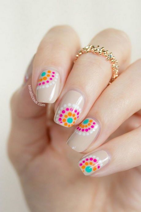 polka-dot-design-nails-14 Cuie de design Polka dot