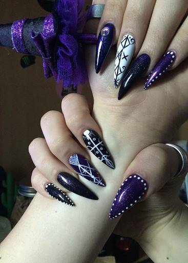 purple-and-black-nail-design-41_3 Design de unghii violet și negru