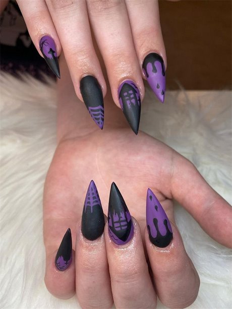 purple-and-black-nail-design-41_4 Design de unghii violet și negru