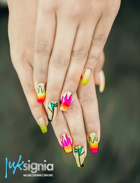 rasta-colored-nail-designs-90_6 Modele de unghii colorate Rasta