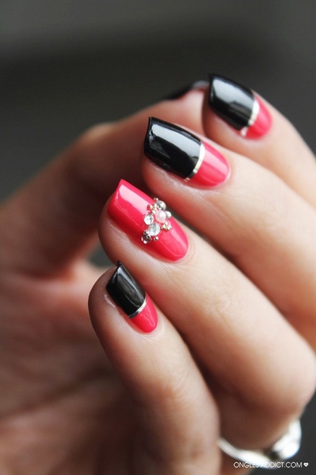 red-and-black-gel-nail-designs-16_11 Modele de unghii cu gel roșu și negru