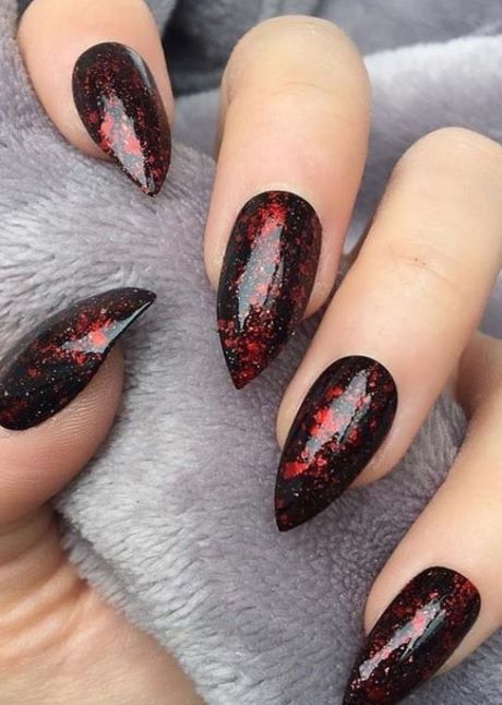 red-and-black-gel-nail-designs-16_3 Modele de unghii cu gel roșu și negru