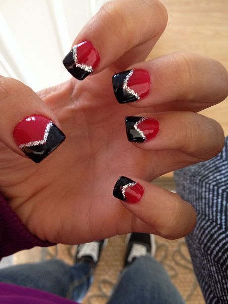 red-and-black-gel-nail-designs-16_7 Modele de unghii cu gel roșu și negru