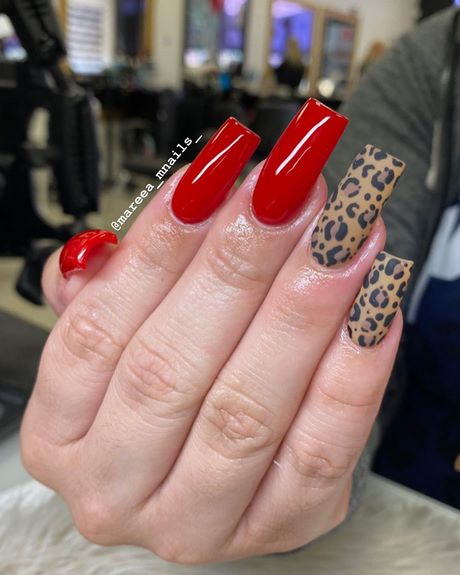 red-and-black-leopard-print-nails-88_15 Unghii cu imprimeu leopard roșu și negru