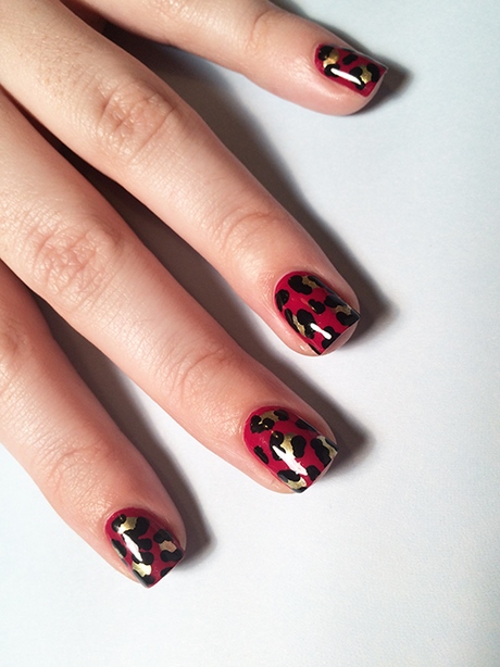 red-and-black-leopard-print-nails-88_16 Unghii cu imprimeu leopard roșu și negru