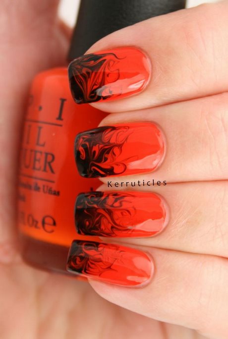 red-and-orange-nail-designs-85_10 Modele de unghii roșii și portocalii
