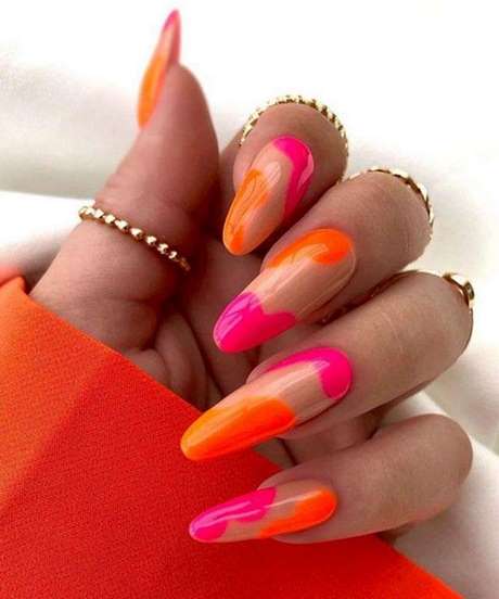 red-and-orange-nail-designs-85_15 Modele de unghii roșii și portocalii