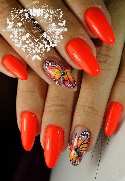red-and-orange-nail-designs-85_9 Modele de unghii roșii și portocalii