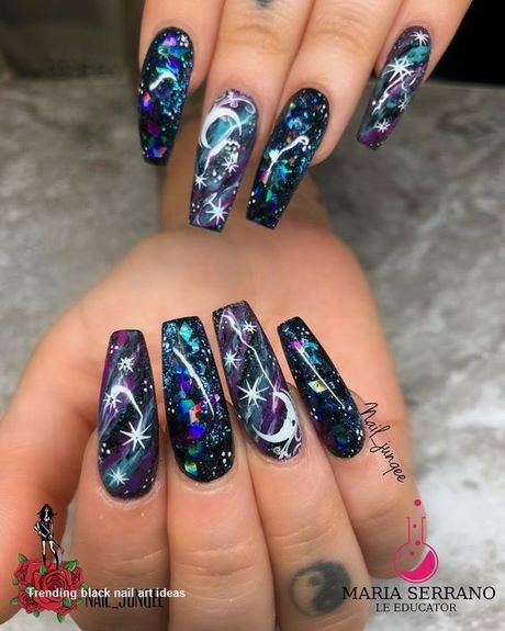 simple-galaxy-nails-87_10 Unghii simple galaxy