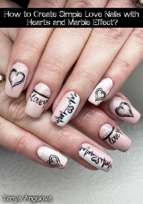 Simplu marmura nail art