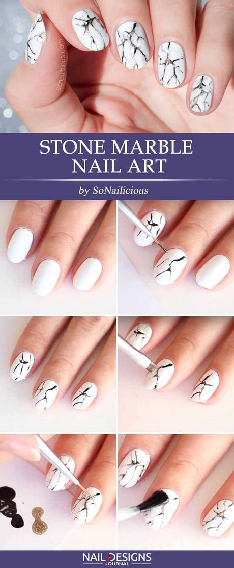 simple-marble-nail-art-02_16 Simplu marmura nail art