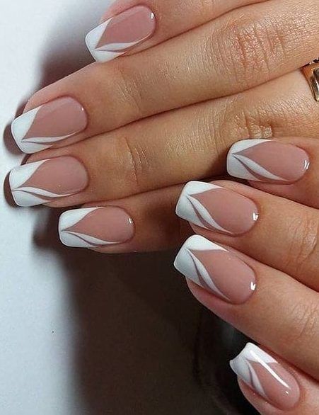 simple-nail-designs-white-53_18 Modele simple de unghii alb
