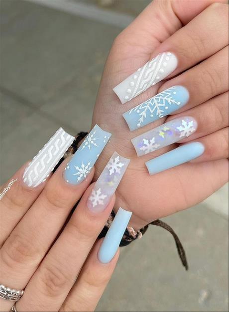 snowflake-acrylic-nail-designs-89_16 Snowflake modele de unghii acrilice
