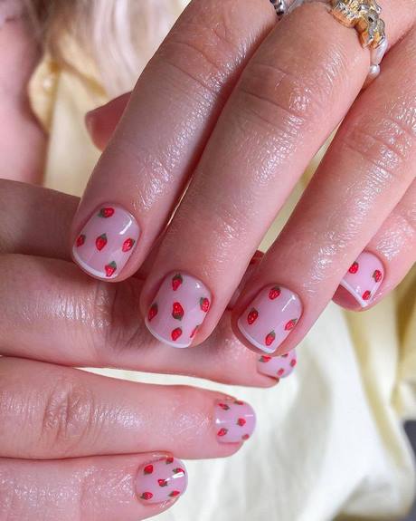 Strawberry nail art design