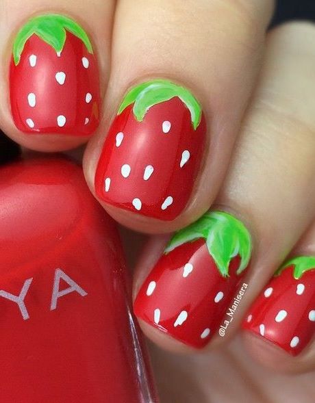 strawberry-nail-art-design-93_10 Strawberry nail art design