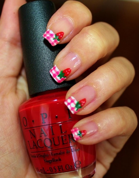 strawberry-nail-art-design-93_8 Strawberry nail art design