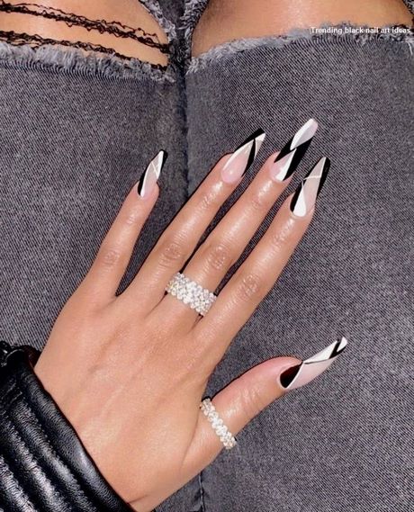 tan-and-black-nail-designs-69_11 Modele de unghii Tan și negru