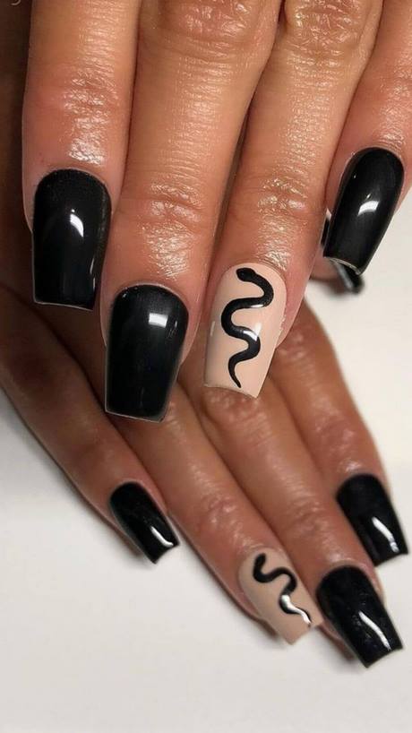 tan-and-black-nail-designs-69_14 Modele de unghii Tan și negru