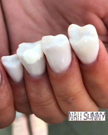 teeth-nail-designs-20 Modele de unghii pentru dinți
