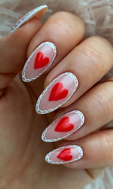 valentine-acrylic-nail-designs-80 Valentine acrilice modele de unghii