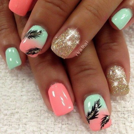 acrylic-nails-designs-for-summer-49_13 Unghii acrilice modele pentru vara