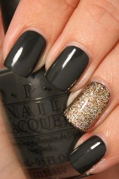 black-nail-polish-design-25_8 Design de lac de unghii negru