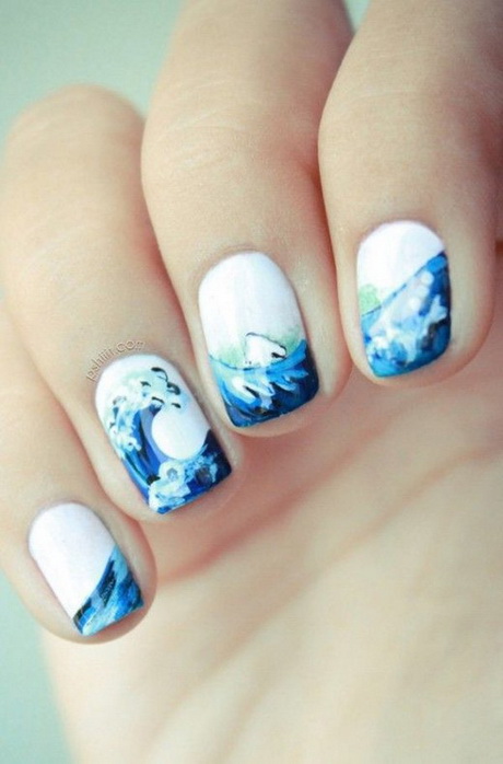 blue-summer-nails-77_16 Unghii albastre de vară