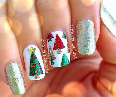 christmas-tree-nail-art-58_18 Pomul de Crăciun nail art