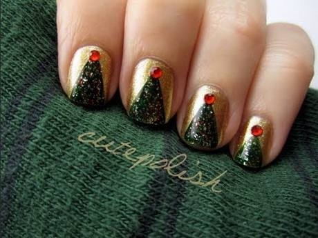 christmas-tree-nail-art-58_6 Pomul de Crăciun nail art