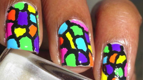 colorful-nail-art-39_7 Arta unghiilor colorate