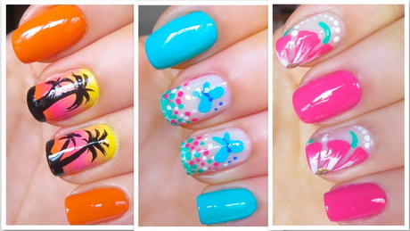 cute-and-easy-summer-nail-designs-47_6 Modele drăguțe și ușoare de unghii de vară