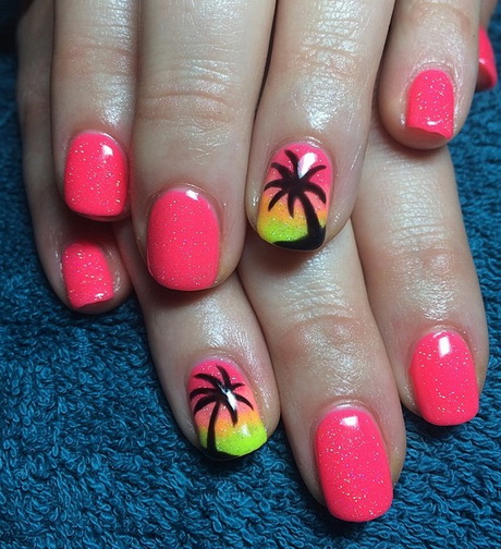 easy-cute-summer-nail-designs-30_15 Modele ușoare de unghii drăguțe de vară