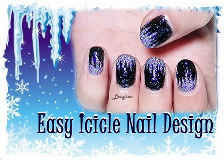 easy-winter-nail-designs-17_8 Modele ușoare de unghii de iarnă