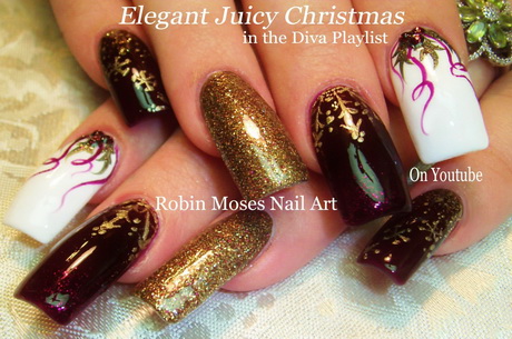 gold-christmas-nail-art-90_9 Aur Crăciun nail art