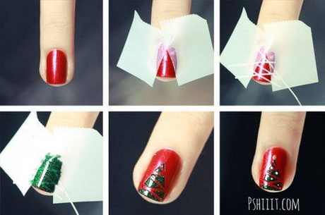 nail-art-christmas-tree-83_4 Nail Art pom de Crăciun