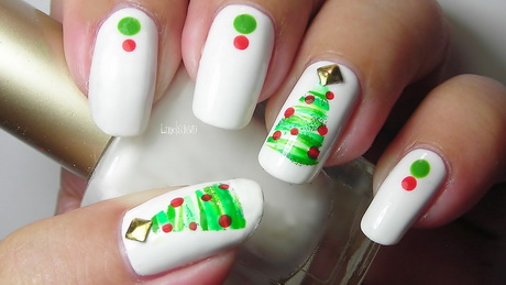 nail-art-christmas-tree-83_9 Nail Art pom de Crăciun